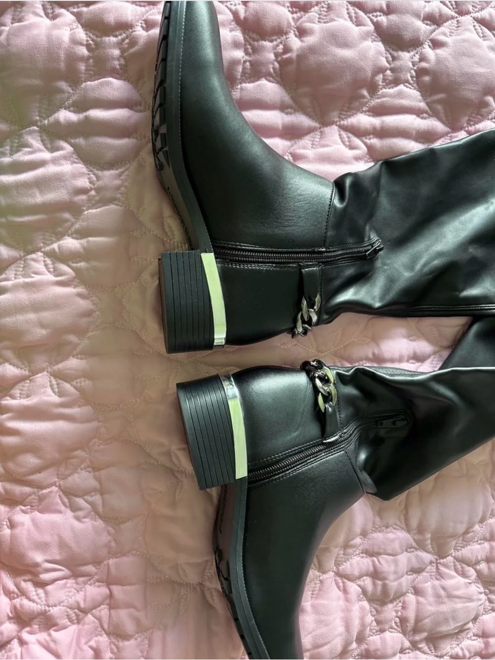 ANDREA FENZI Black Over-the-Knee Block Heel Boots